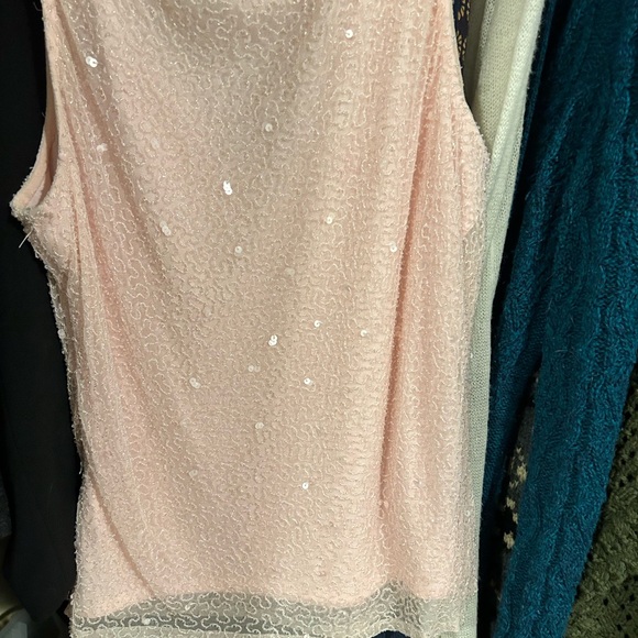 Pale pink beaded sleeveless top to wear for a formal evening - Picture 4 of 4